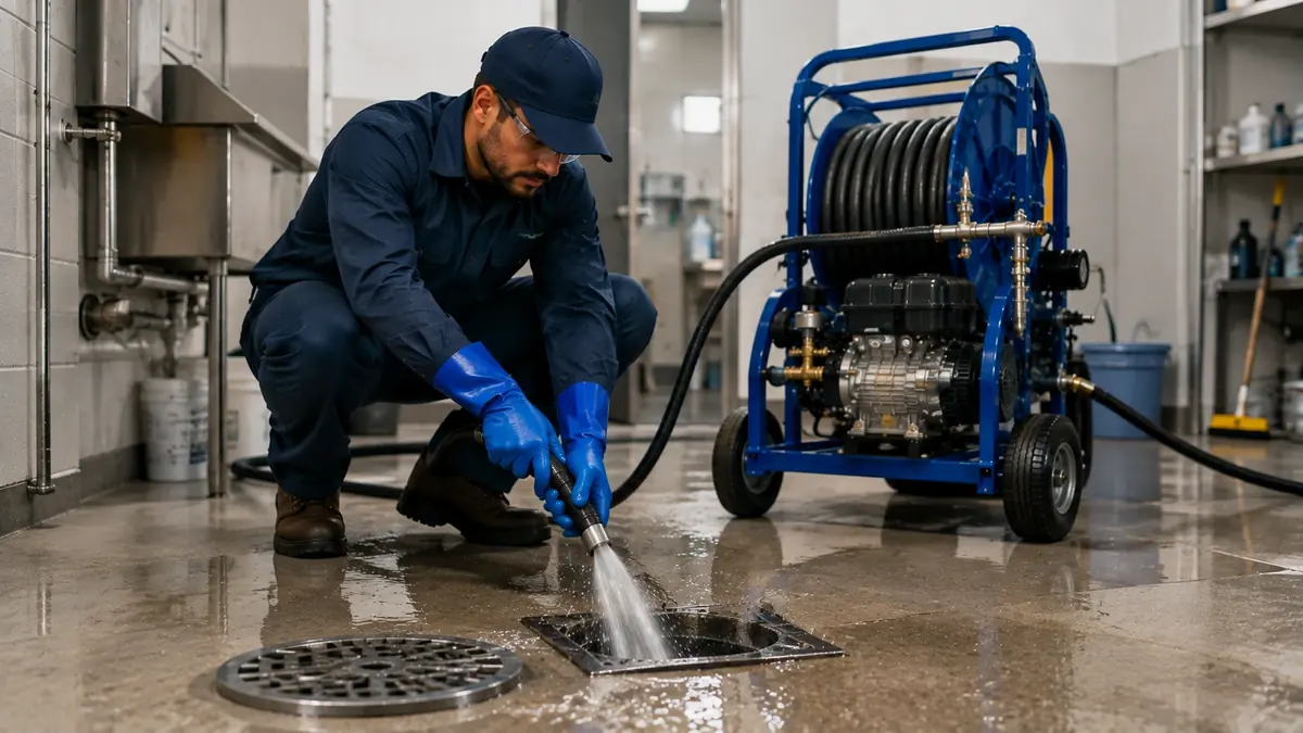 Floor Drain Hydro Jet Cleaning in Simi Valley