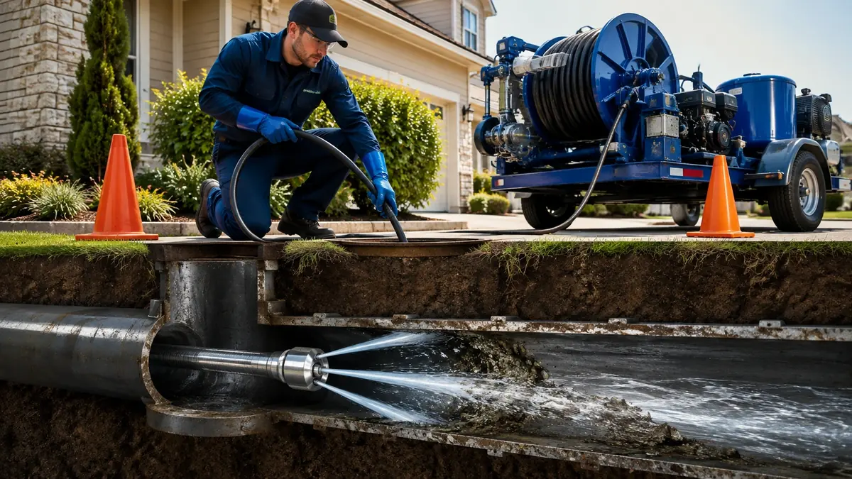 Main Sewer Line Hydro Jet Cleaning in Simi Valley